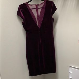 Plum velvet dress, size 10